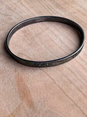 Sterling Silver 925 Bracelet Sister Multiple Languages 25.83G Elegant  Sentiment